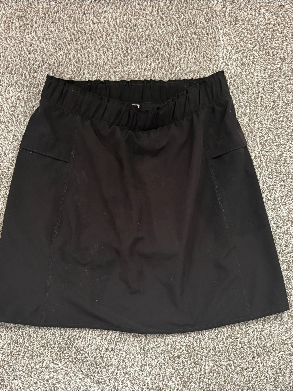 RBX Black Elastic Waist Skort